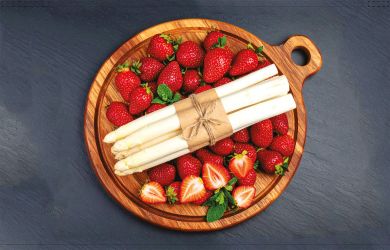 Erdbeeren & Spargel Backlightfolie