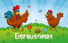 Eierautomat Backlightfolie