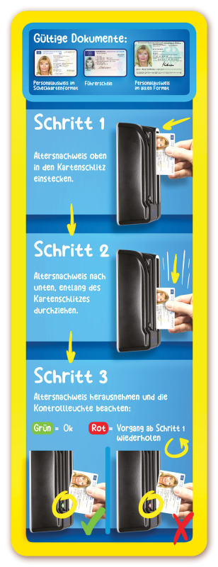 Aufkleber Alterserkennung