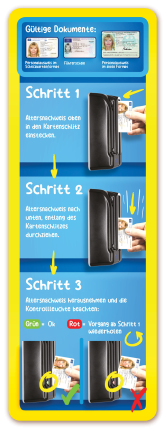 Aufkleber mit Instruktion zur Altersverifizierung